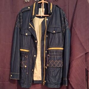 Joie Navy Jacket with Gold Accents